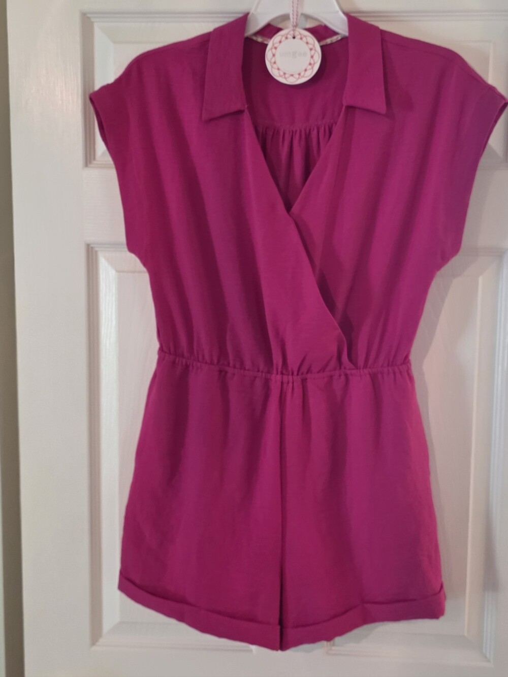 Umgee Women’s Fuchsia Short Sleeve Romper